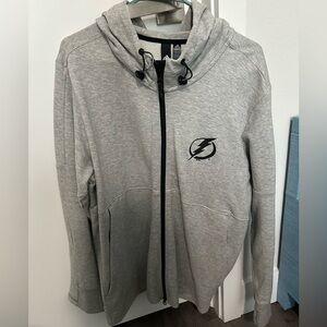 Adidas Tampa Bay Lightning Gray Zip Up Jacket (Large)